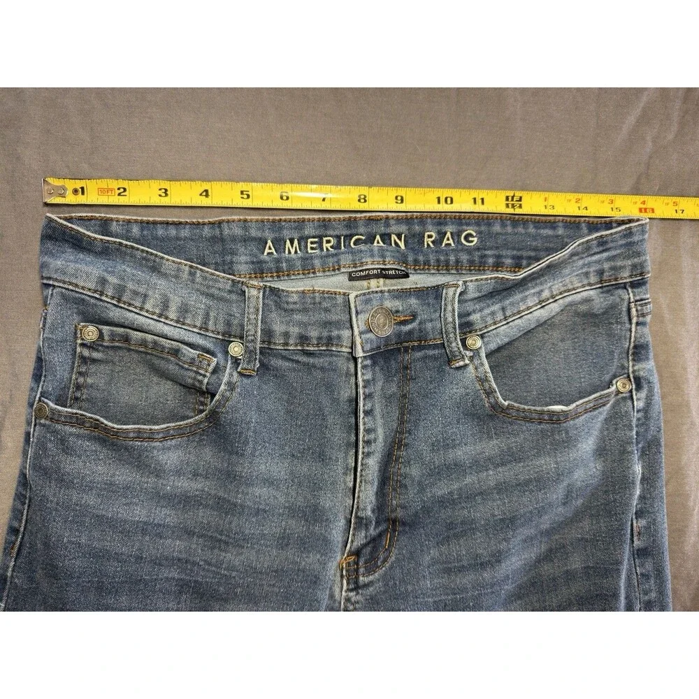 American Rag Men’s Skinny Slim Mid Rise Medium Wash Stretch Denim Jeans SZ 32x30